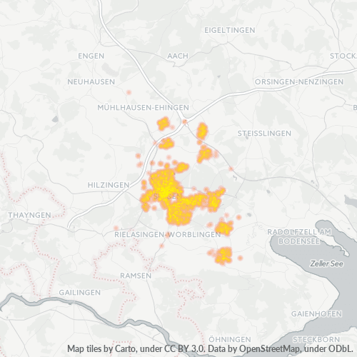 Business Concentration in Postal Code 78224 - Singen, Baden-Württemberg
