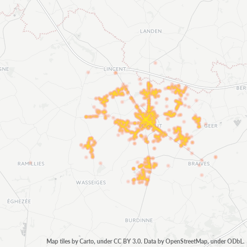 Bedrijfsconcentratie in Postcode 4280 - België