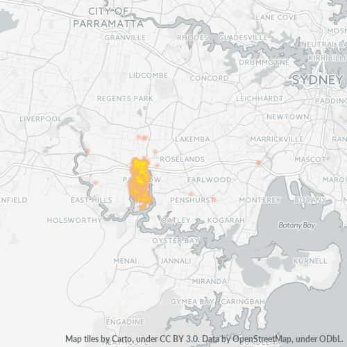 Dami ng Negosyo sa Postal Code 2211 - Padstow, New South Wales