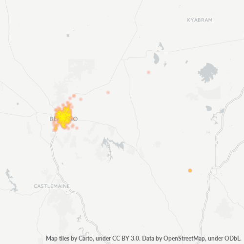 Dami ng Negosyo sa Postal Code 3550 - Bendigo, Victoria