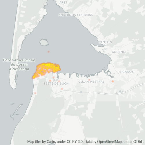 Dami ng Negosyo sa Postal Code 33120 - Arcachon, Aquitania