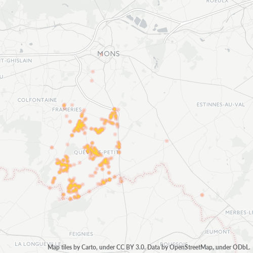 Bedrijfsconcentratie in Postcode 7040 - België
