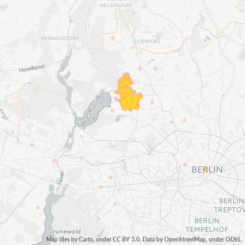 Business Concentration in Postal Code 13509 - Berlin