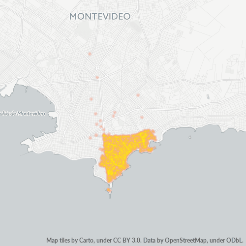Dami ng Negosyo sa Postal Code 11300 - Punta Carretas, Departamento de Montevideo