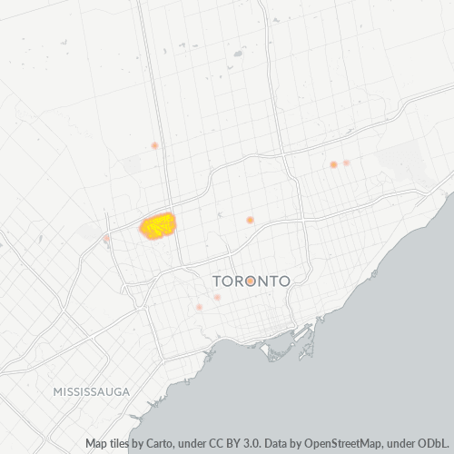 Bedrijfsconcentratie in Postcode M9L - Yorkville, Ontario