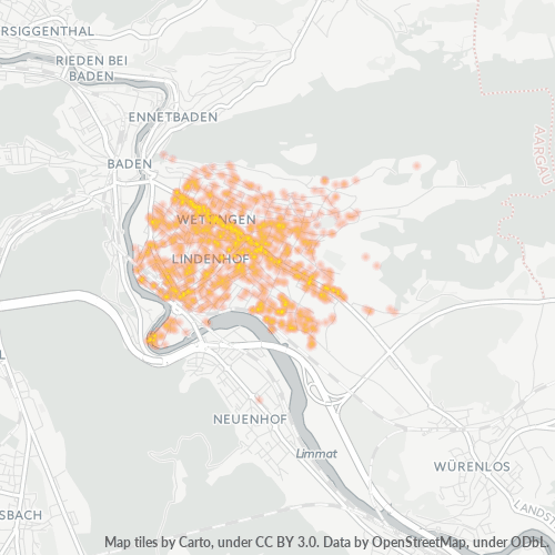 Dami ng Negosyo sa Postal Code 5430 - Wettingen, Kanton Aargau