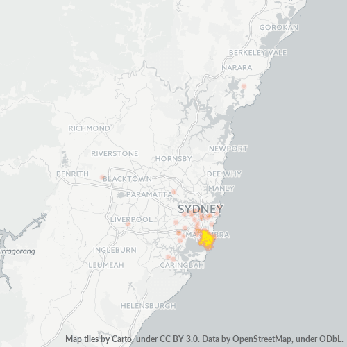 Dami ng Negosyo sa Postal Code 2036 - Bondi, New South Wales