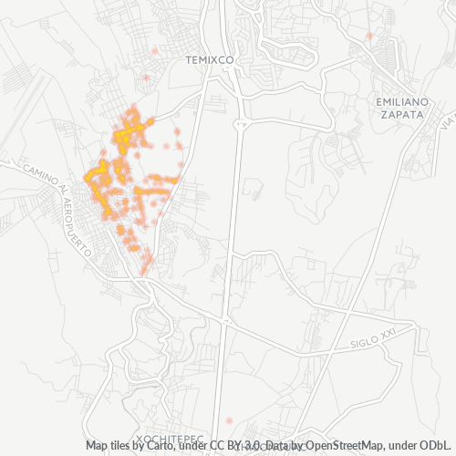 Verksamhetskoncentration i Postnummer 62587 - Temixco, Morelos