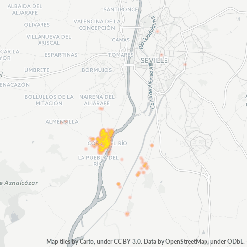 Bedrijfsconcentratie in Postcode 41100 - Spanje