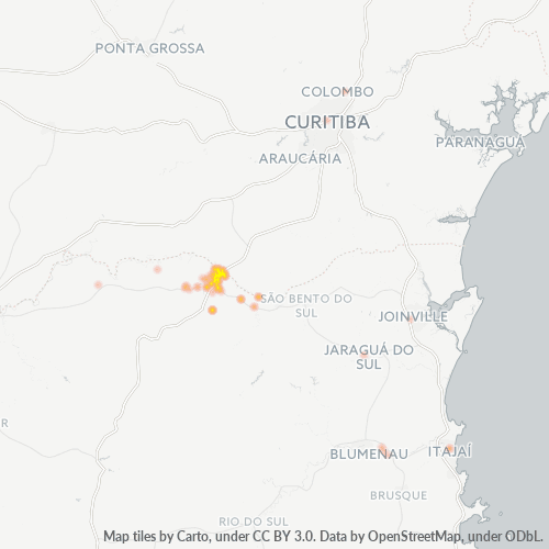 Dami ng Negosyo sa Postal Code 89300-000 - Mafra, Santa Catarina