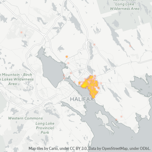 Dami ng Negosyo sa Postal Code B2Y - Dartmouth, Nova Scotia