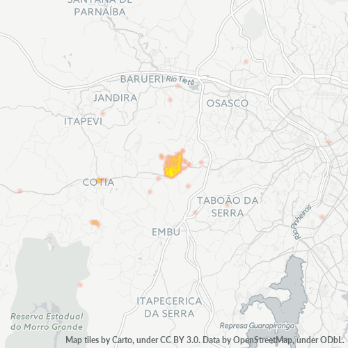 Concentració d'empreses a Codi Postal 06708-000 - Cotia, Estat de São Paulo