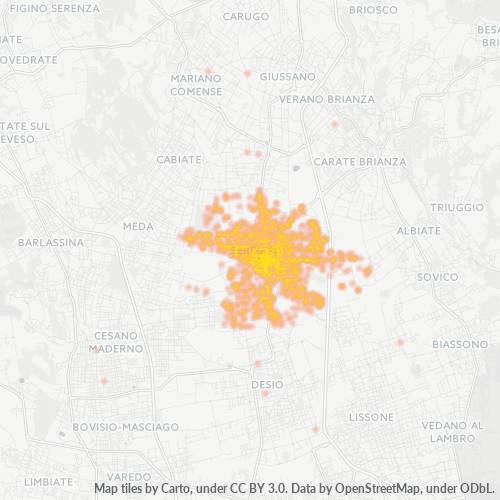 Dami ng Negosyo sa Postal Code 20831 - Seregno, Lombardy