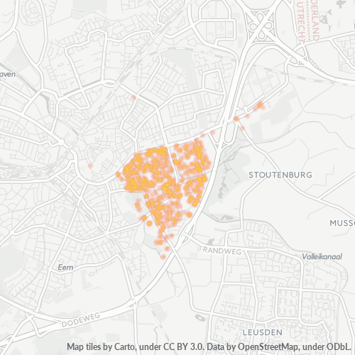 Dami ng Negosyo sa Postal Code 3816 - Amersfoort, Provincie Utrecht