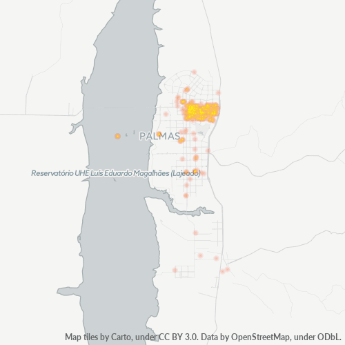 Dami ng Negosyo sa Postal Code 77020-000 - Palmas, Tocantins