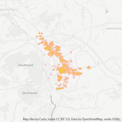 Business Concentration in Postal Code 07546 - Gera, Thuringia