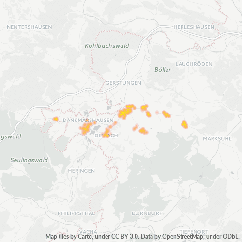 Business Concentration in Postal Code 99837 - Dippach, Thuringia