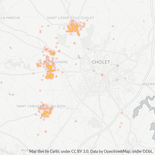 Dami ng Negosyo sa Postal Code 49280 - Mazières-en-Mauges, Pays de la Loire