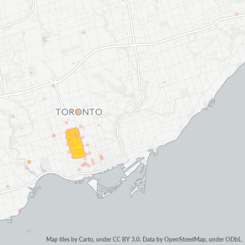 Bedrijfsconcentratie in Postcode M6G - Toronto, Ontario