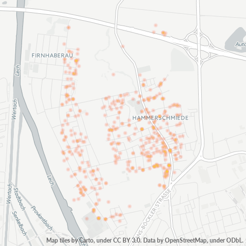 Business Concentration in Postal Code 86169 - Augsburg, Bavaria