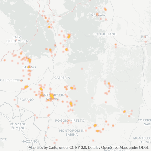 Dami ng Negosyo sa Postal Code 02040 - Rieti, Lazio