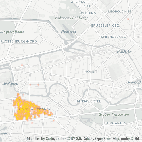 Concentrarea activității în Cod Postal 10585 - Berlin