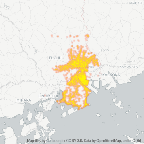Dami ng Negosyo sa Postal Code 720 - Prepektura ng Hiroshima