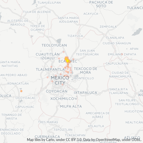 Dami ng Negosyo sa Postal Code 55020 - Ecatepec, Estado ng Mehiko