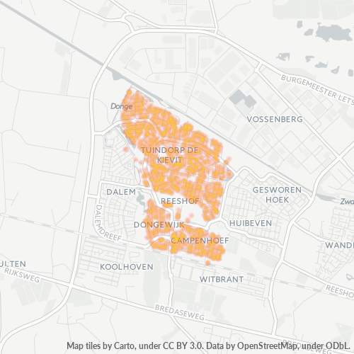 Dami ng Negosyo sa Postal Code 5045 - Tilburg, Provincie Noord-Brabant