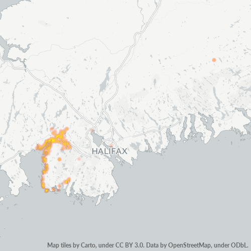 Bedrijfsconcentratie in Postcode B3Z - Nova Scotia