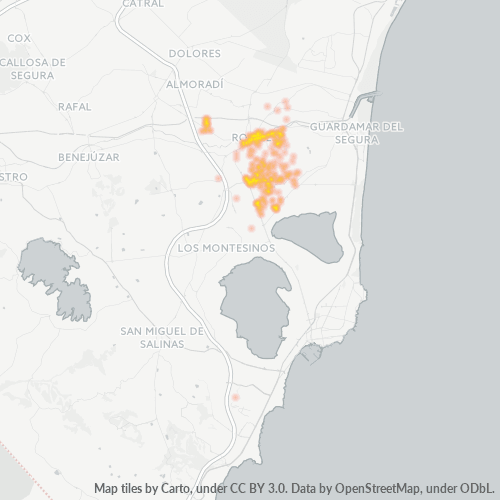 Dami ng Negosyo sa Postal Code 03170 - Rojales, Pamayanang Balensyano