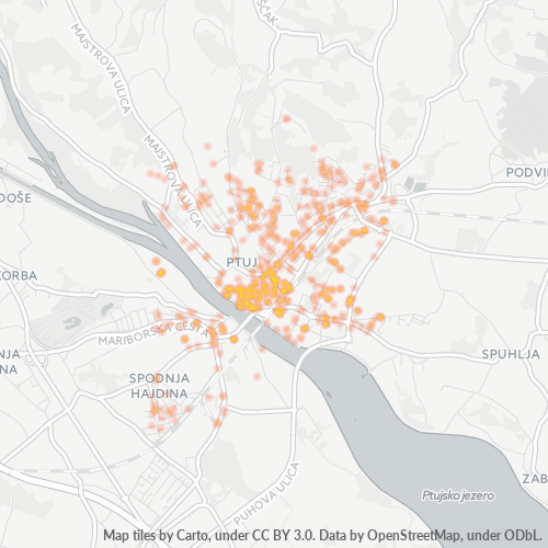 Dami ng Negosyo sa Postal Code 2250 - Ptuj