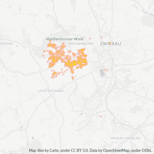 Konsentrasi Bisnis di Kode Pos 08060 - Zwickau, Sachsen