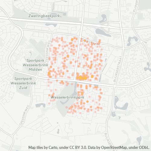 Dami ng Negosyo sa Postal Code 7544 - Enschede, Provincie Overijssel