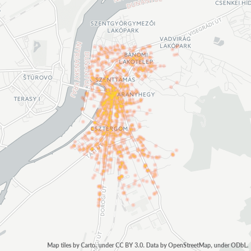Dami ng Negosyo sa Postal Code 2500 - Esztergom, Komárom-Esztergom