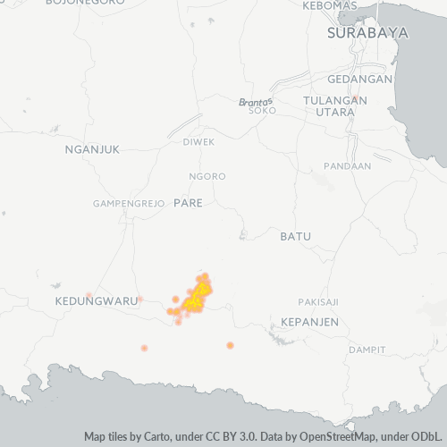 Dami ng Negosyo sa Postal Code 66182 - Blitar, Silangang Java