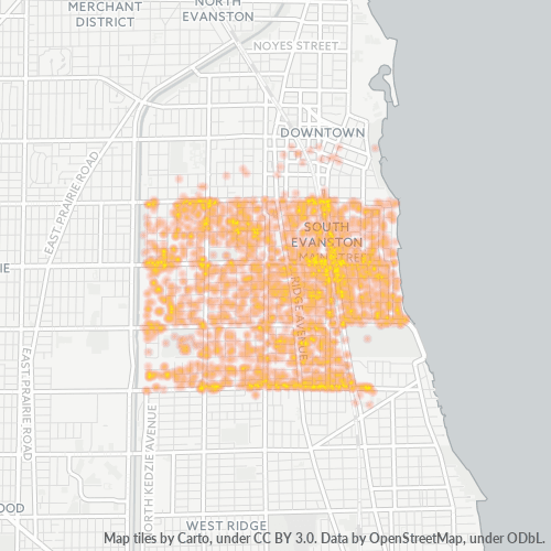 Virksomhedskoncentration i Postnummer 60202 - Evanston, Illinois