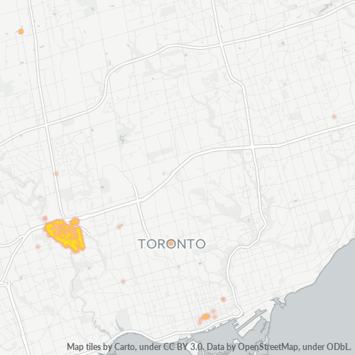 Bedrijfsconcentratie in Postcode M9N - Yorkville, Ontario