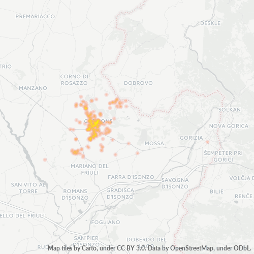 Dami ng Negosyo sa Postal Code 34071 - Cormons, Friuli-Venezia Giulia