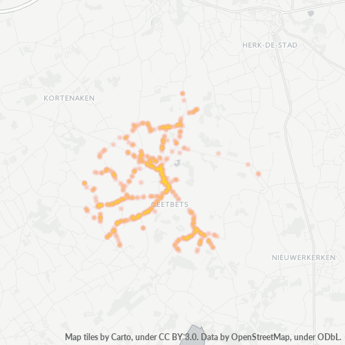 Bedrijfsconcentratie in Postcode 3450 - België