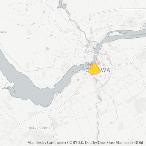Dami ng Negosyo sa Postal Code K1R - Ottawa, Ontario