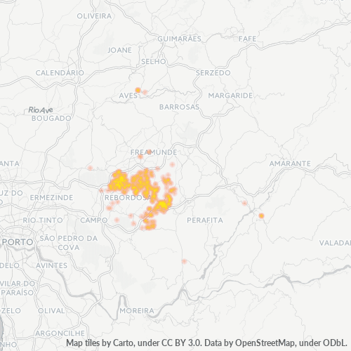 Dami ng Negosyo sa Postal Code 4580 - Distrito do Porto