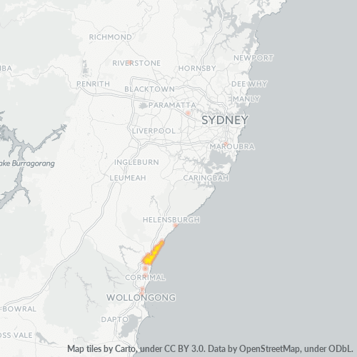 Dami ng Negosyo sa Postal Code 2515 - Thirroul, New South Wales