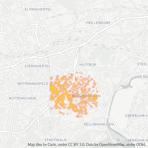 Konsentrasi Perniagaan di Poskod 45136 - Essen, North Rhine-Westphalia