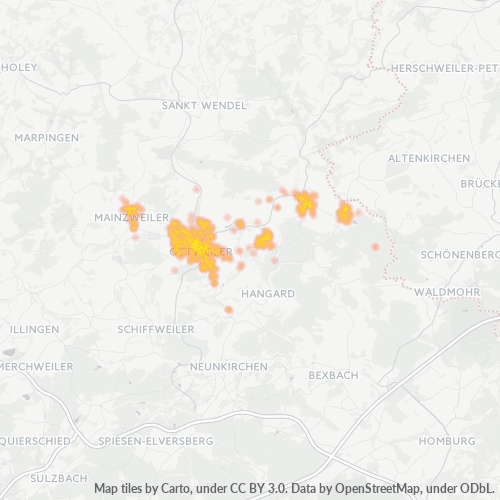 Konsentrasi Bisnis di Kode Pos 66564 - Ottweiler, Saarland