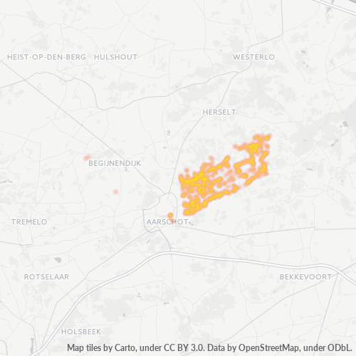 Bedrijfsconcentratie in Postcode 3201 - Langdorp, Vlaanderen