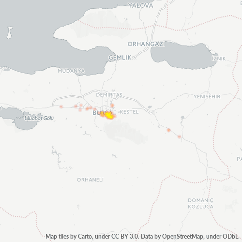 Dami ng Negosyo sa Postal Code 16320 - Bursa, Lalawigan ng Bursa