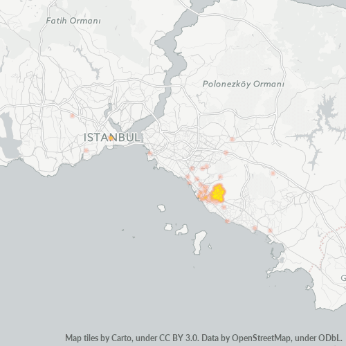 Bedrijfsconcentratie in Postcode 34848 - Maltepe, Istanboel (provincie)