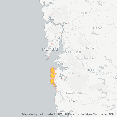 Bedrijfsconcentratie in Postcode 402201 - Alibag, Maharashtra