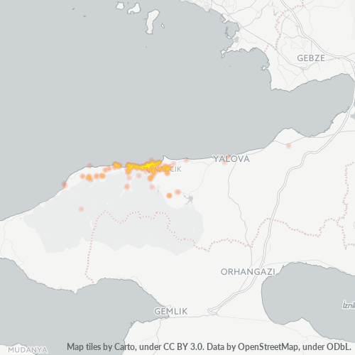 Business Concentration in Postal Code 77300 - Şenköy, Yalova Province
